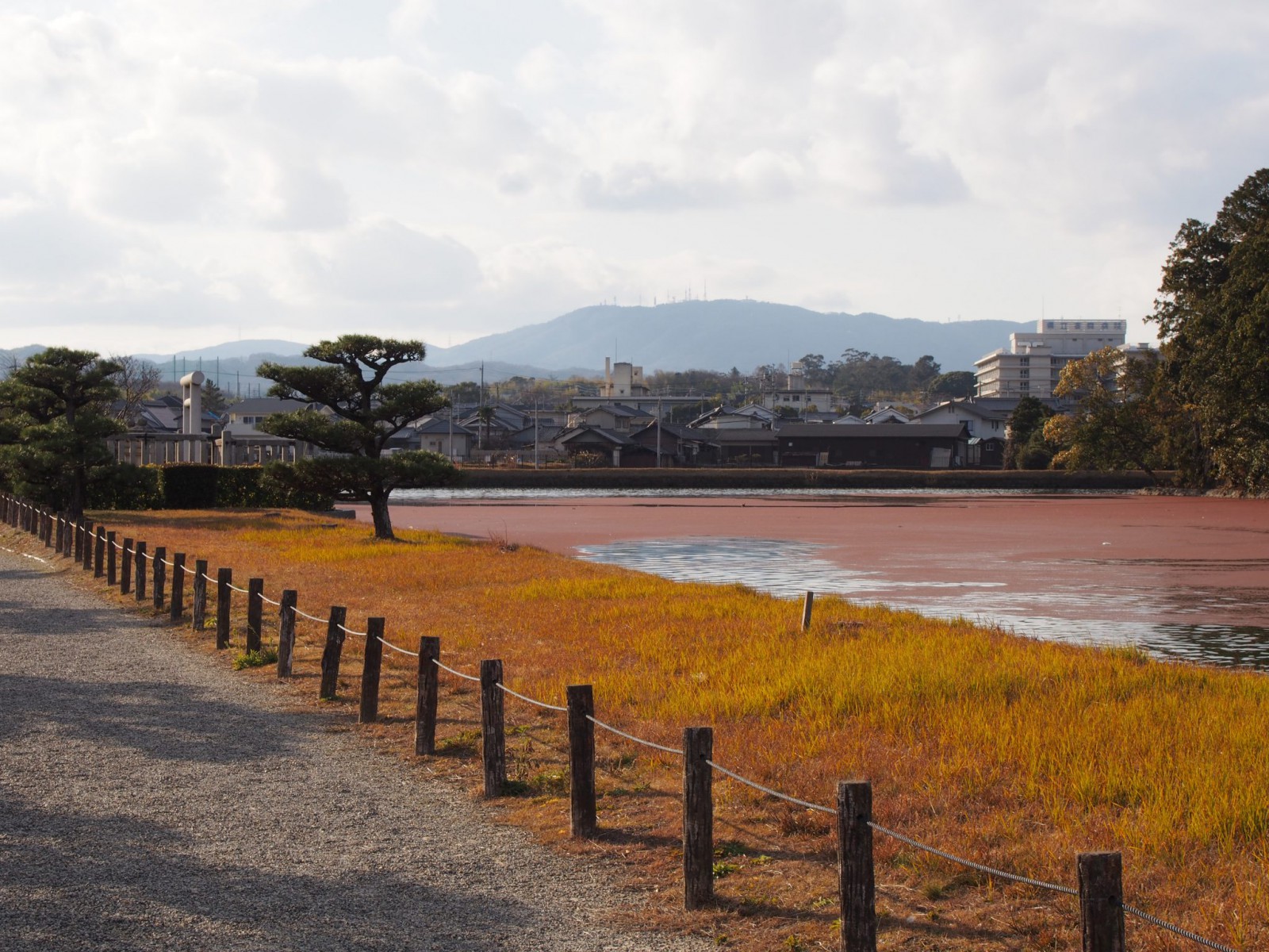 垂仁天皇陵付近から生駒山方面を望む