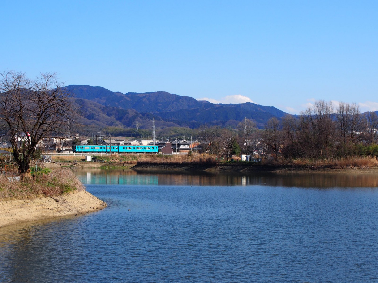 桜井線と広大寺池