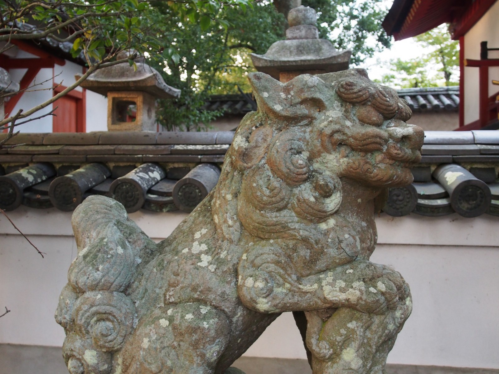 南都鏡神社の狛犬